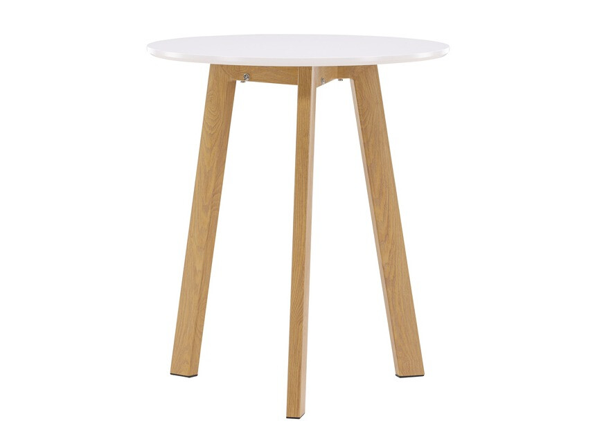 Salle à manger complète Dallas 3781 (Blanc + Brun clair)