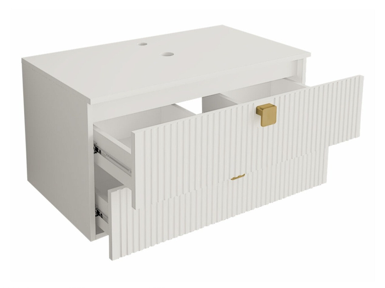 Armoire de salle de bains murale pour lavabo Panium (Gris)
