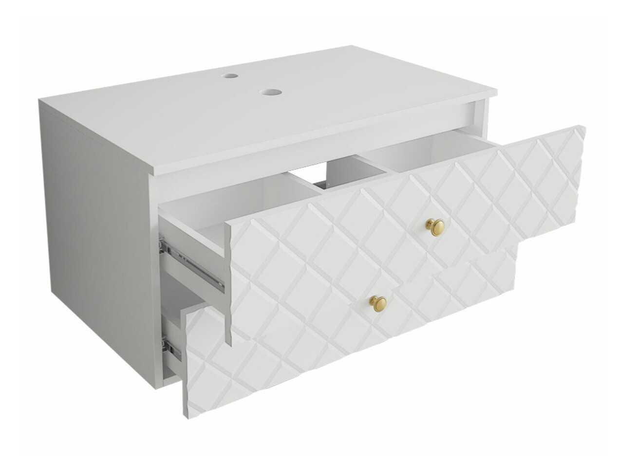 Meuble mural salle de bains Mircalu 100 (Gris)