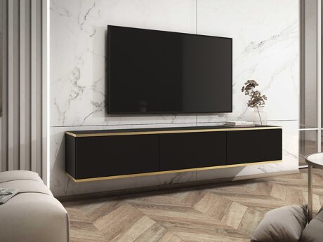Meuble TV Felduno 100 (Noir + Doré)