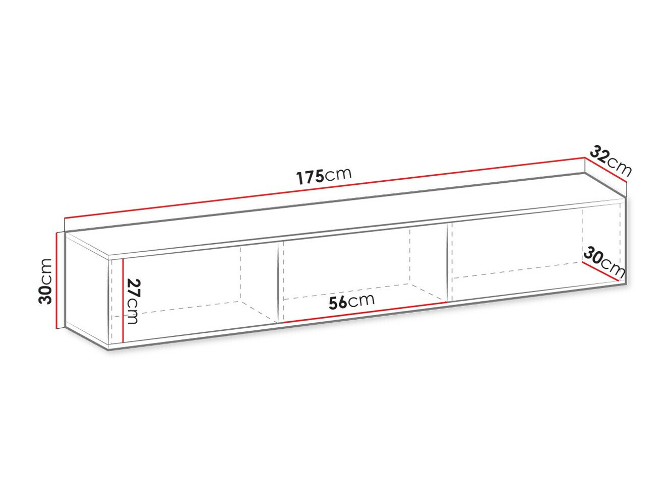 Meuble TV Princal I (Blanc + Doré)