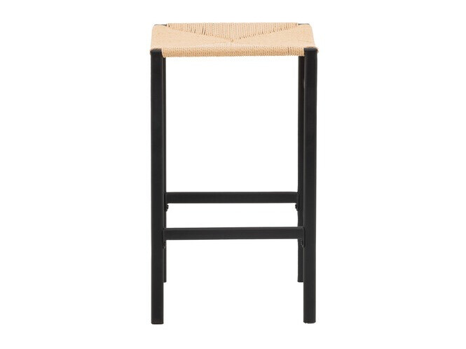Chaise de bar mi-hauteur Dallas 4564 (Noir + Brun clair)