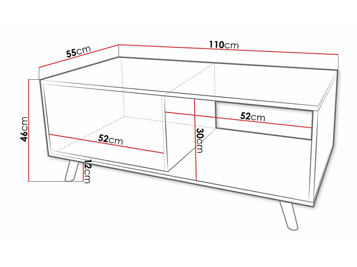 Table basse Merced 130 (Noir)