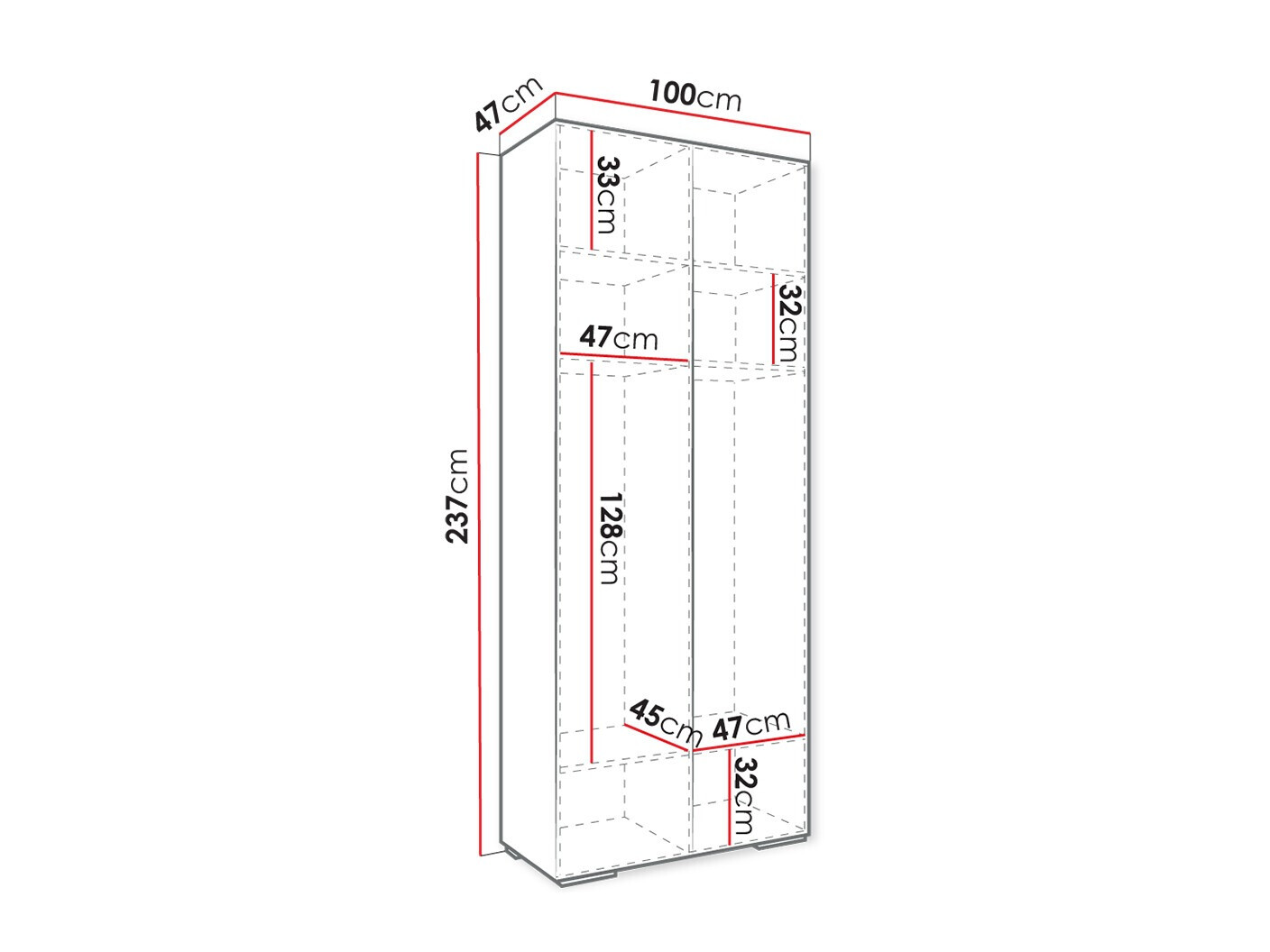 Armoire Hartford 406 (Blanc)