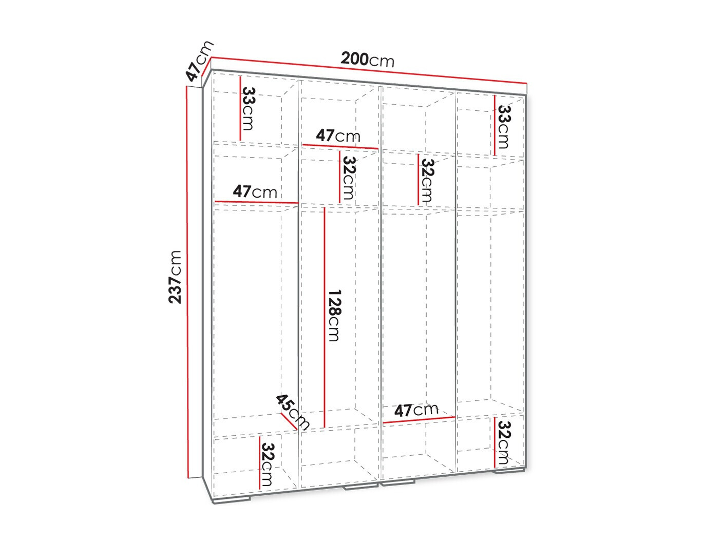 Armoire Hartford 413 (Noir)