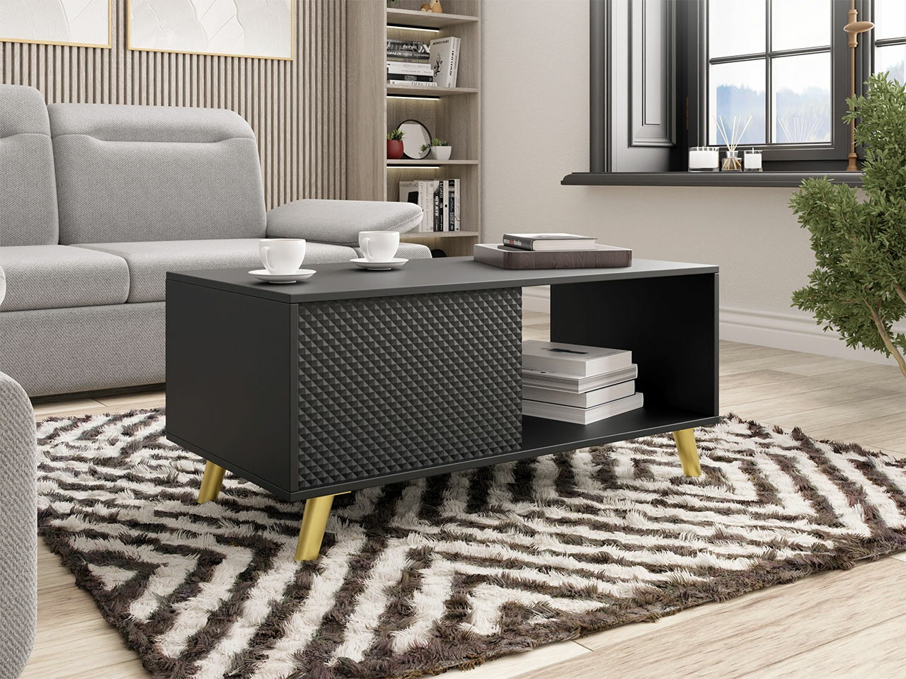 Table basse Merced 130 (Noir)