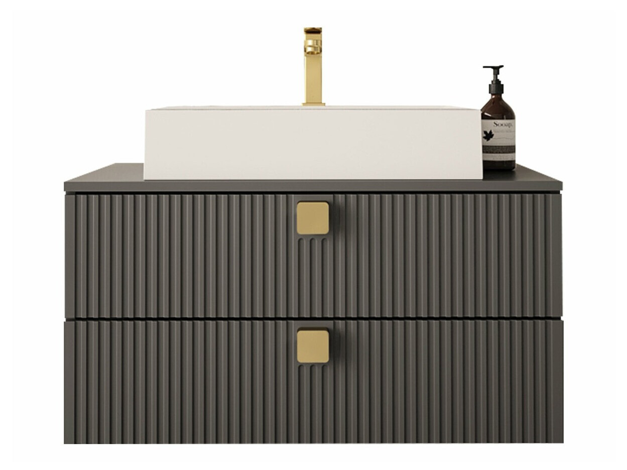 Armoire de salle de bains murale pour lavabo Panium (Gris)