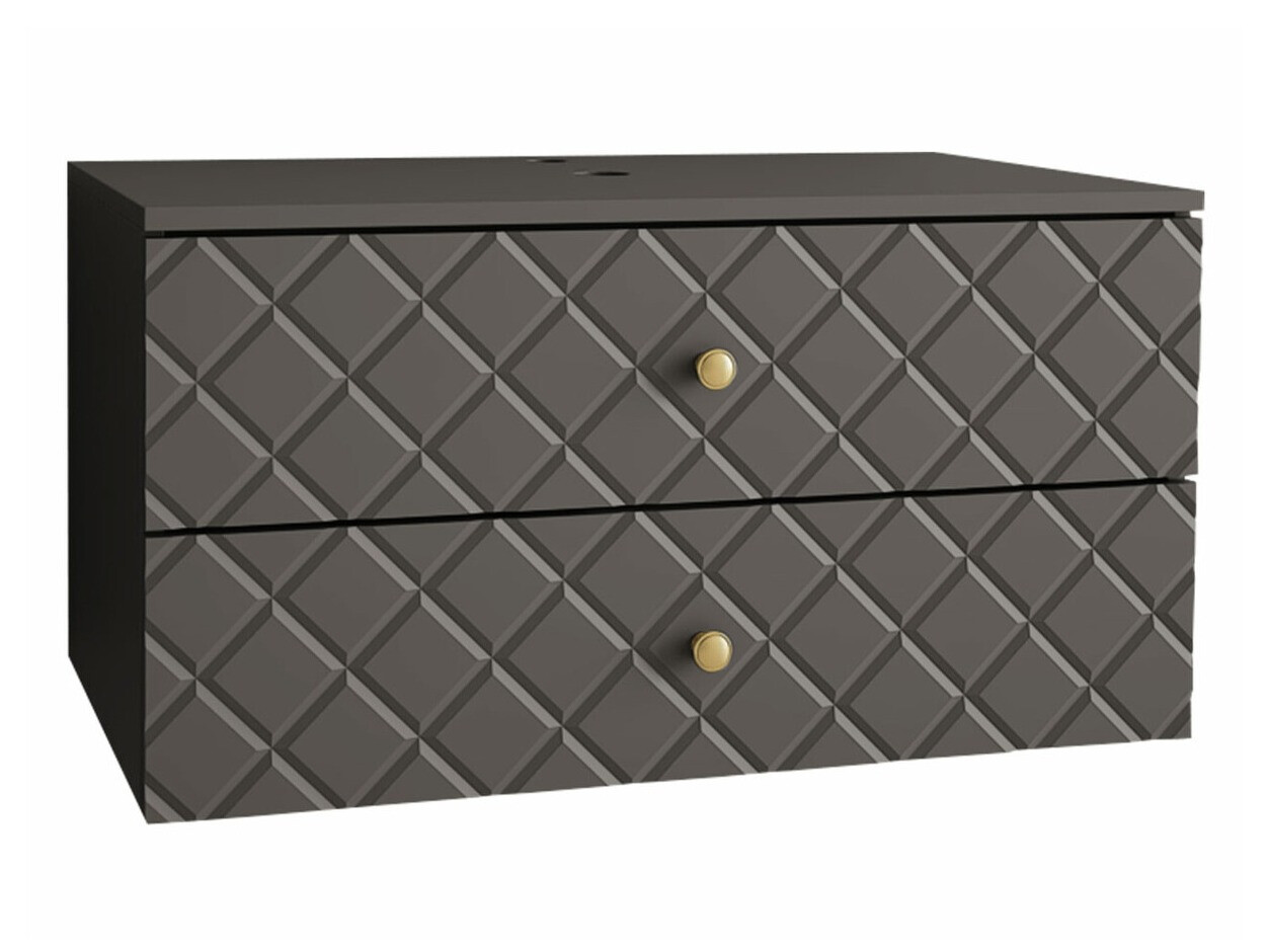 Meuble mural salle de bains Mircalu 100 (Gris)