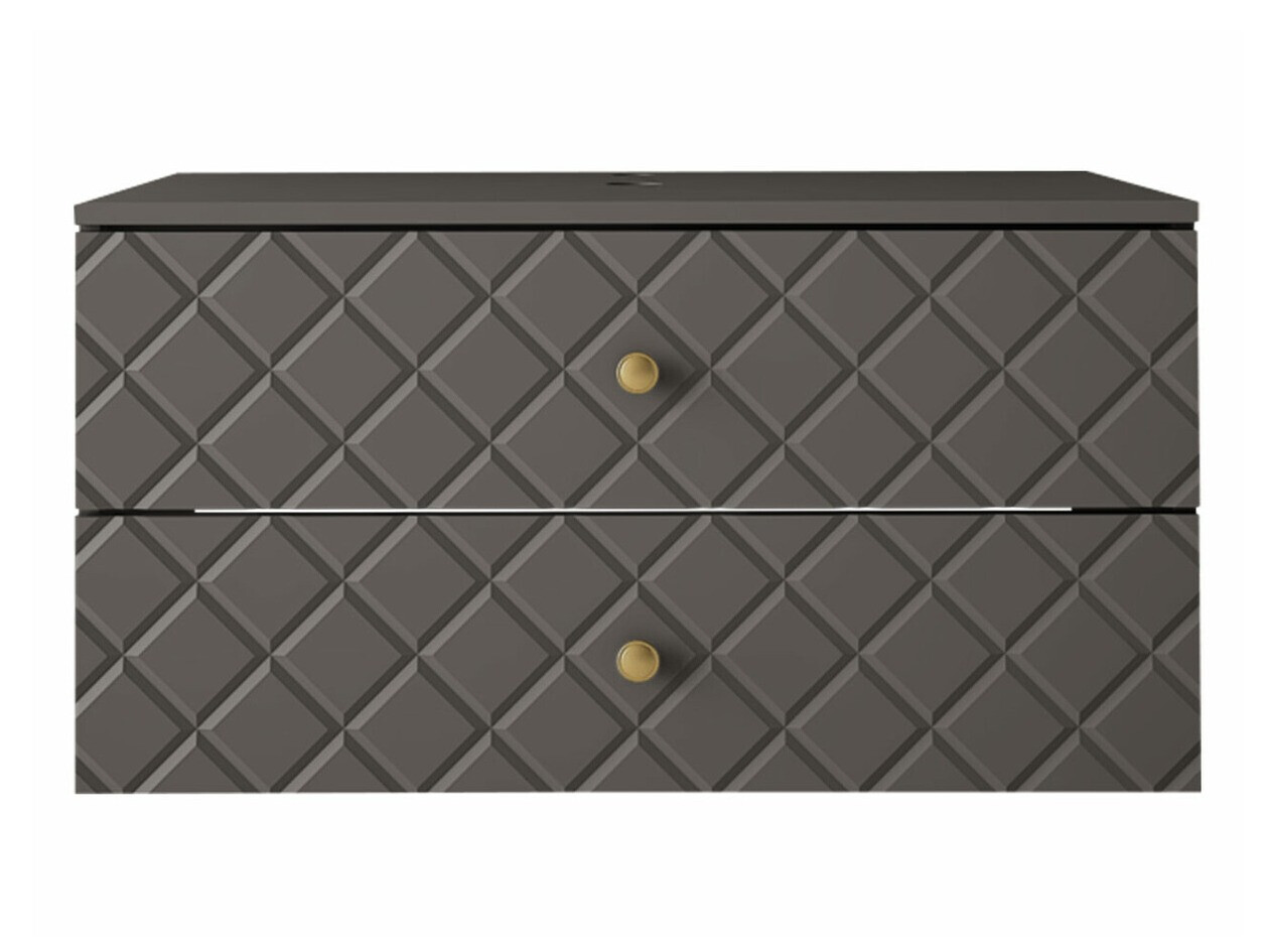 Meuble mural salle de bains Mircalu 100 (Gris)