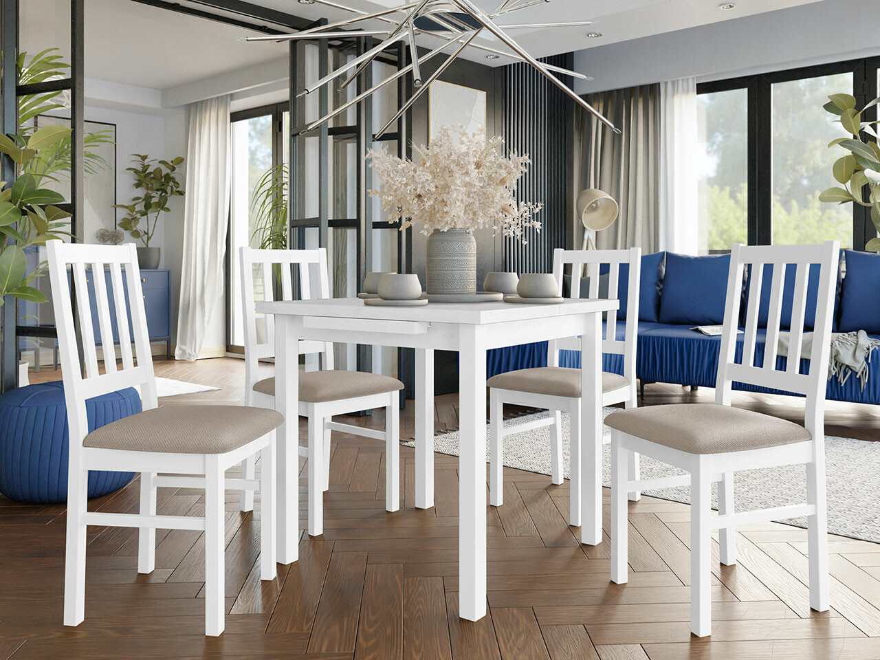 Salle à manger complète Victorville 275 (Blanc)
