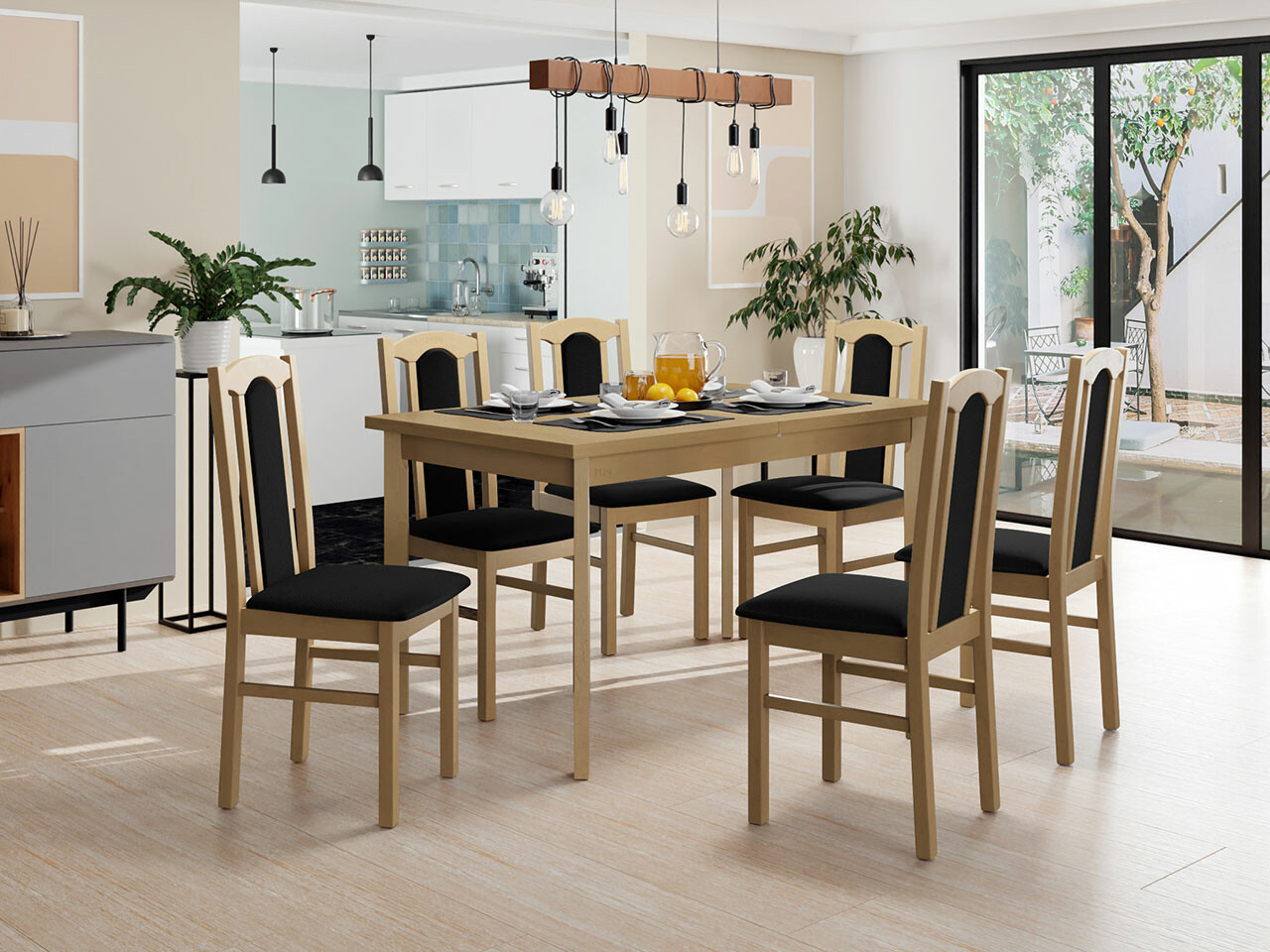 Salle à manger complète Victorville 277 (Kronos 7)