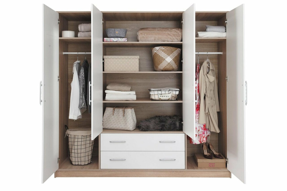 Armoire Cavmero 101 (Sonoma chêne + Blanc)