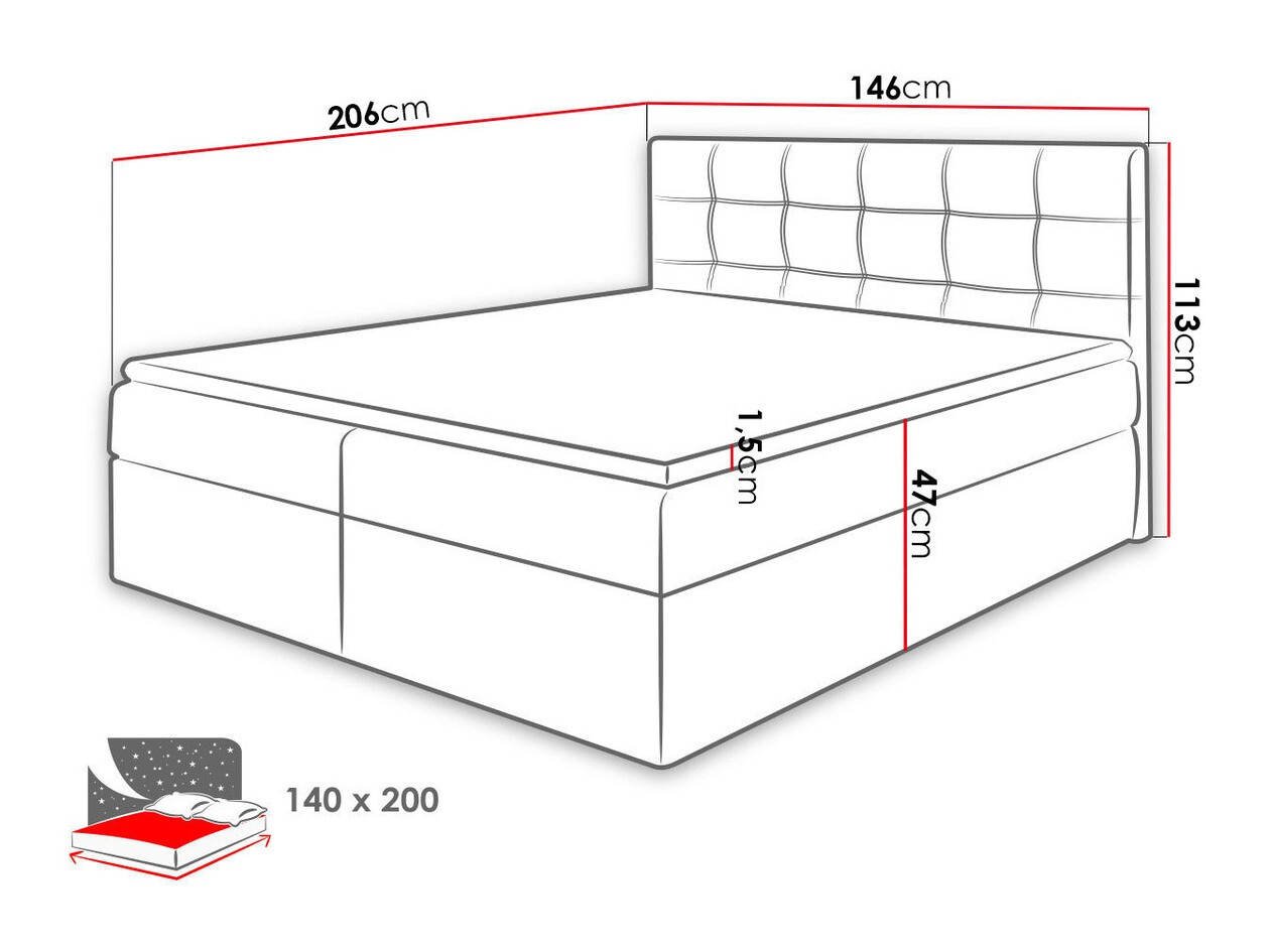 Lit boxspring Comfivo Gaudens (Kronos 09)
