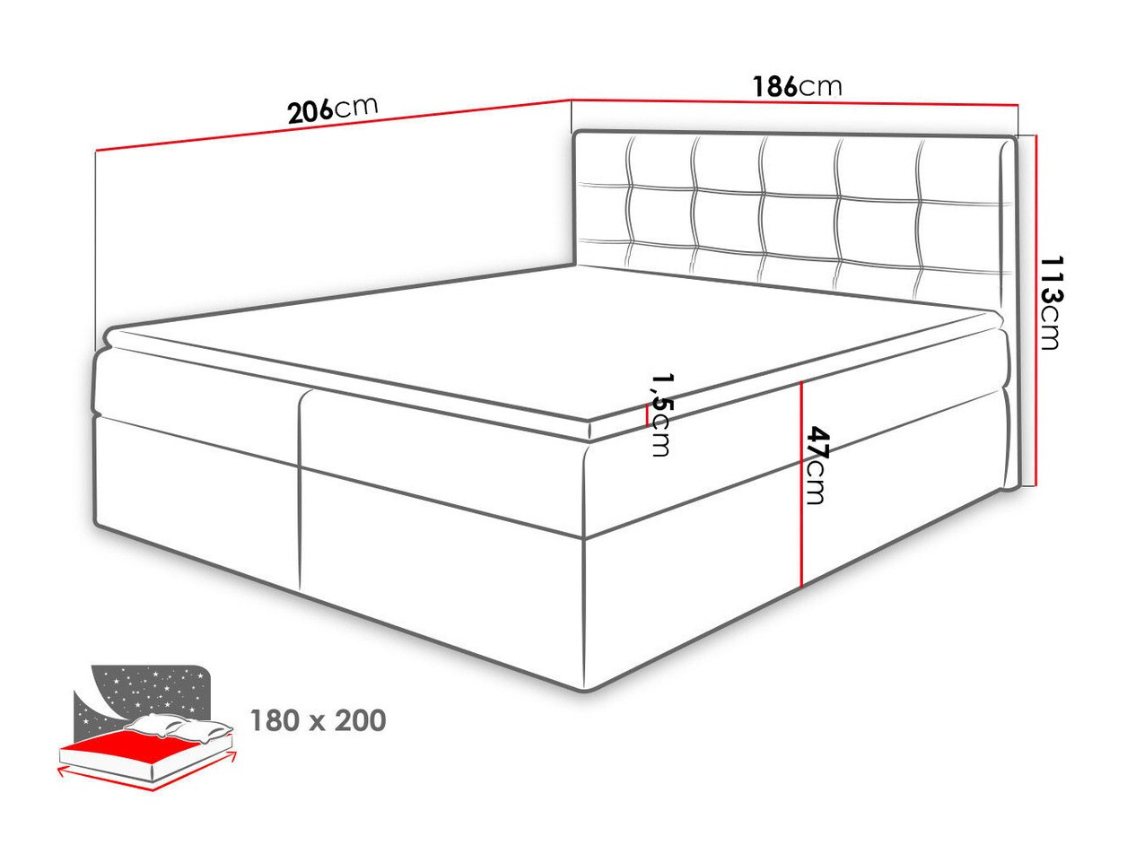 Lit boxspring Comfivo Gaudens (Kronos 09)