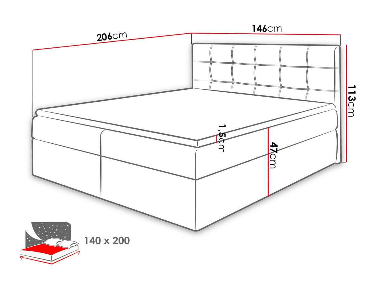 Lit boxspring Comfivo Gaudens (Kronos 29)