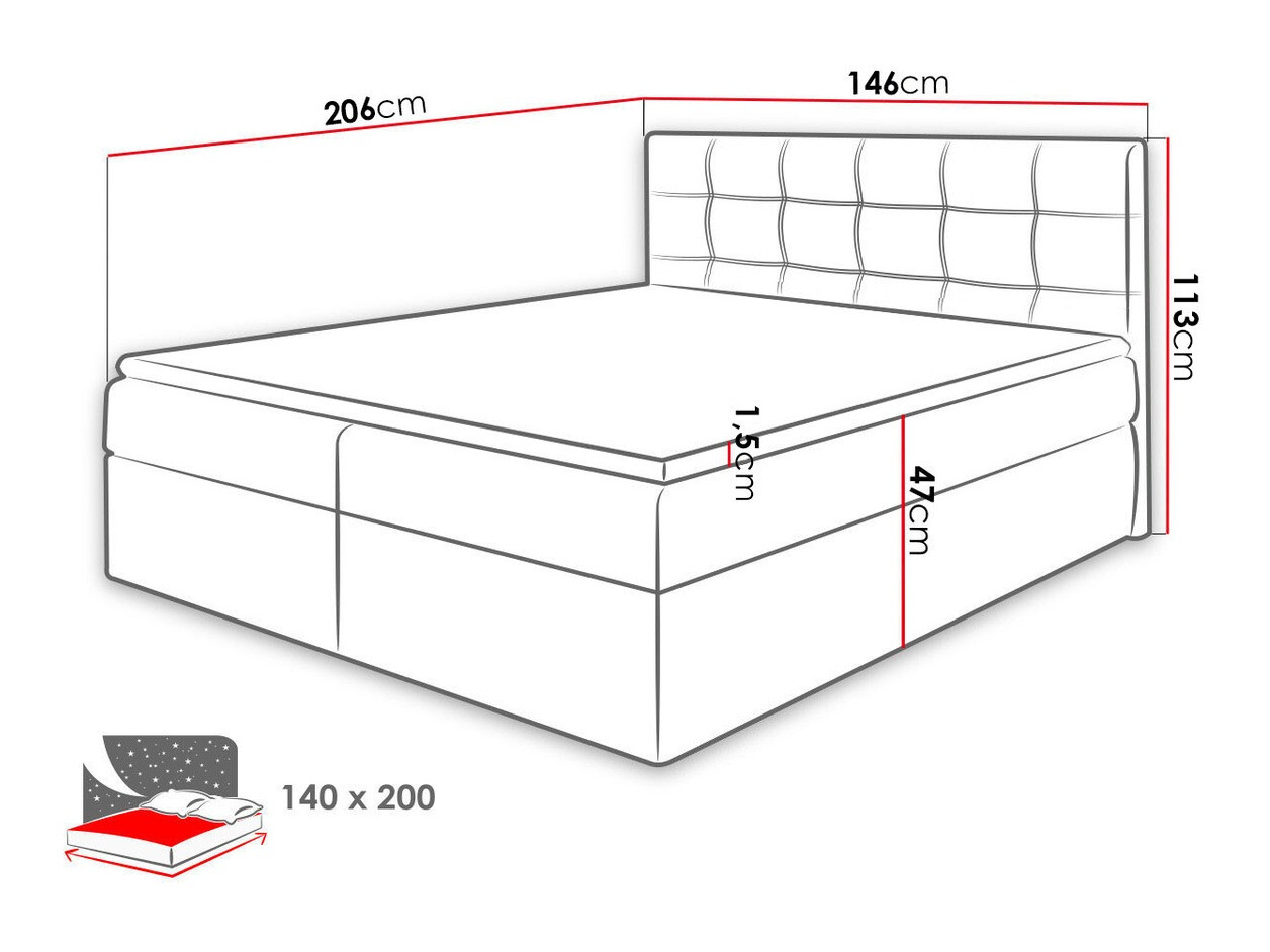 Lit boxspring Comfivo Gaudens (Paros 02)