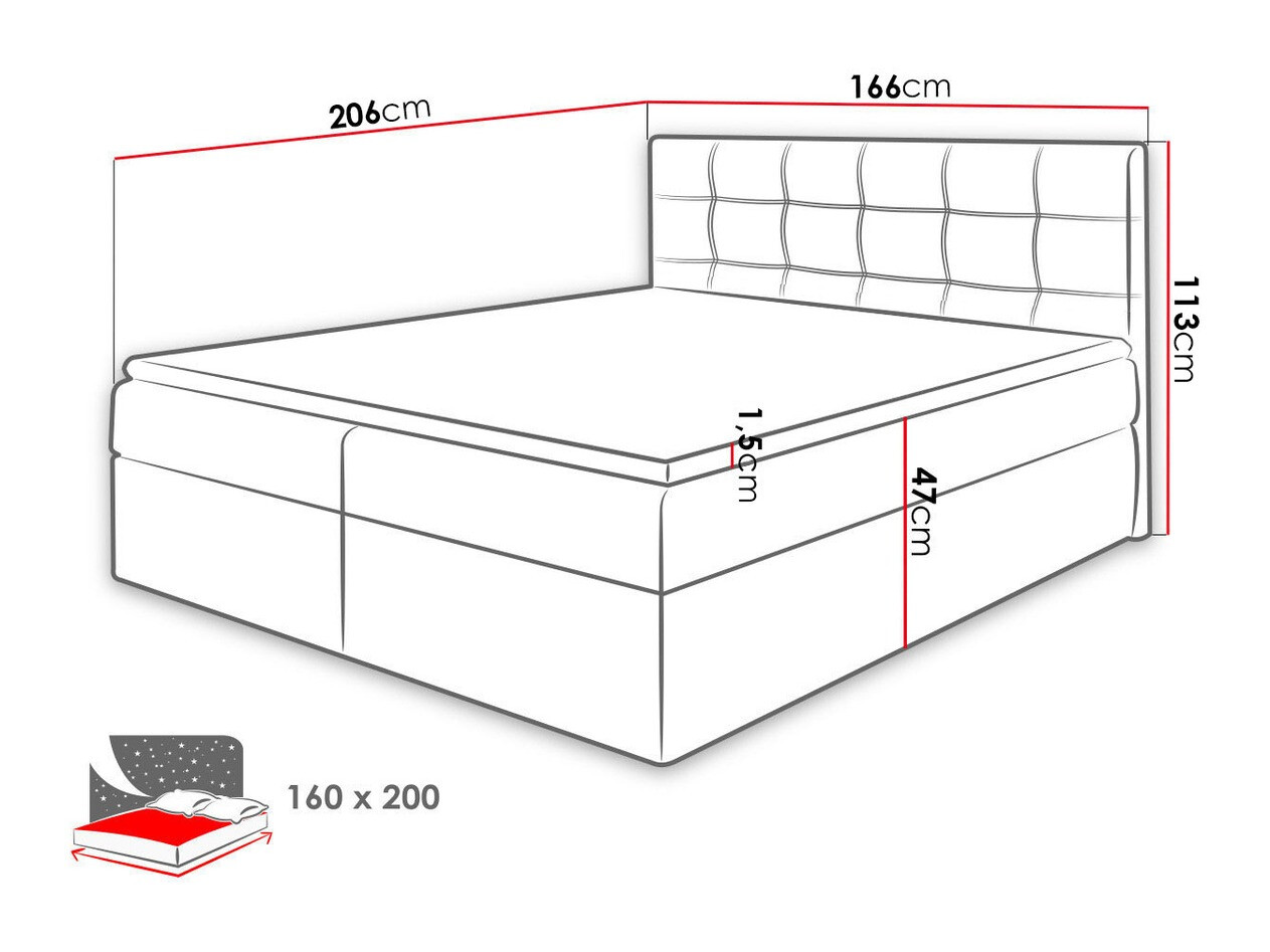 Lit boxspring Comfivo Gaudens (Soft 017)