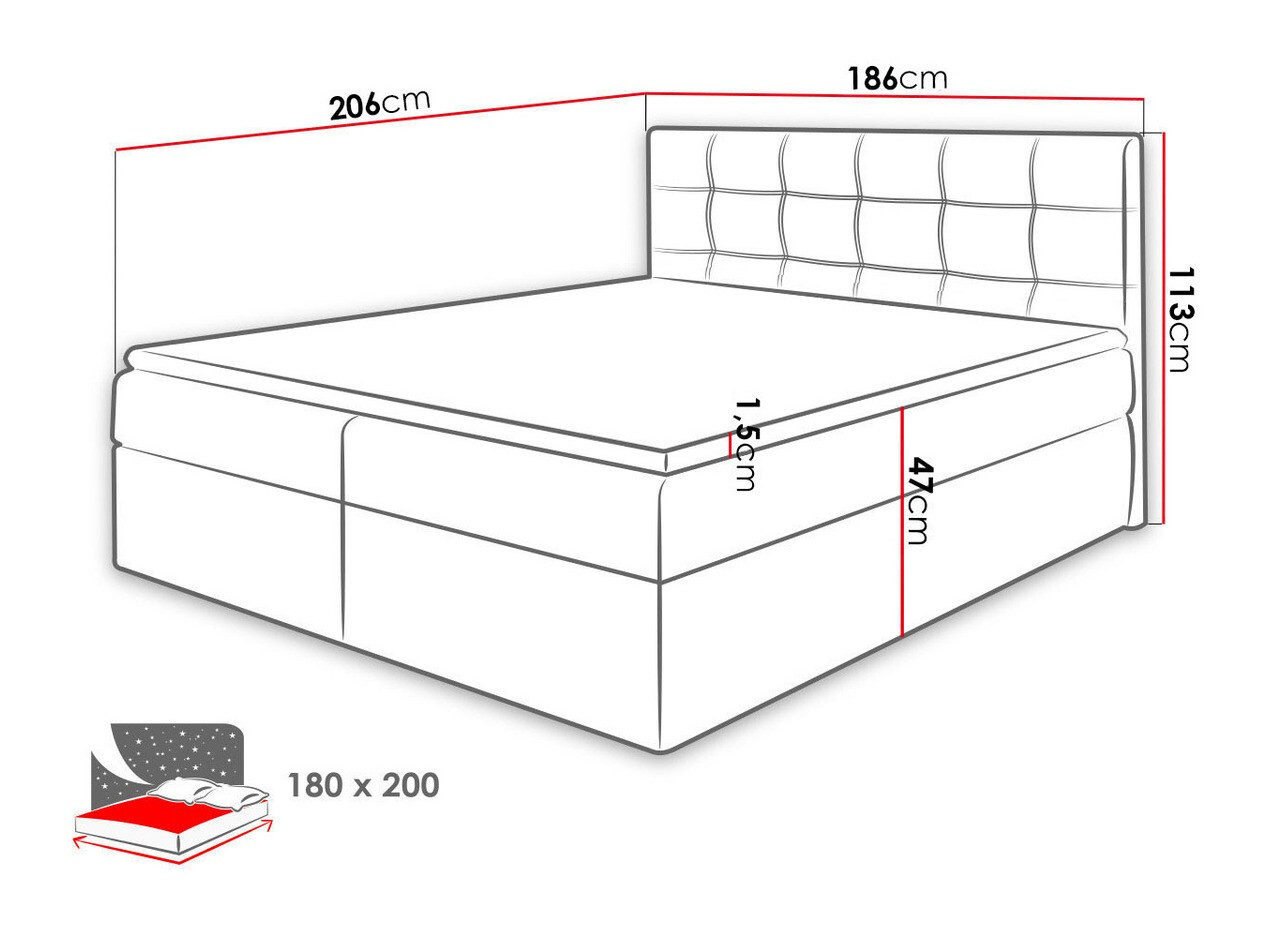 Lit boxspring Comfivo Gaudens (Soft 017)