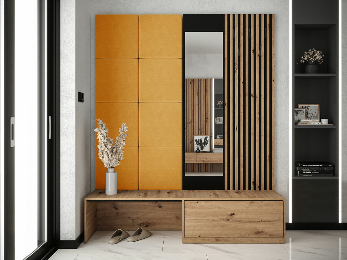 Meuble d'entrée Fabor (Chêne Artisan + Manila 32)