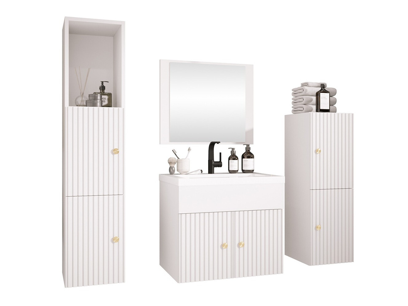 Ensemble de salle de bain Hartford J104 (Blanc)