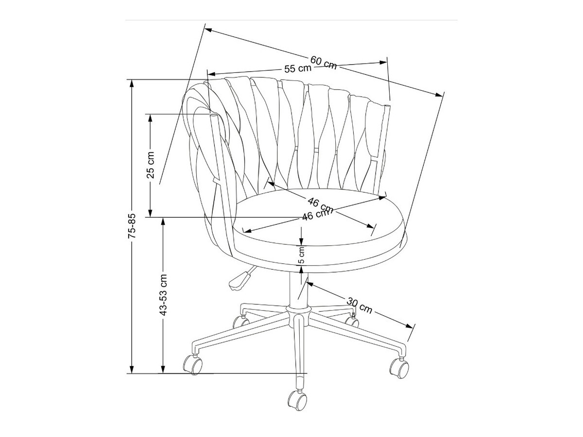 Chaise de bureau Houston 1406 (Rose)