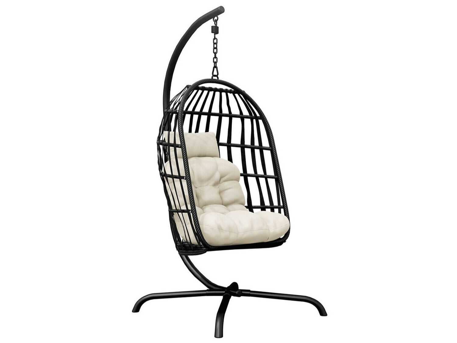 Chaise suspendu Comfivo 316 (Noir + Crème)