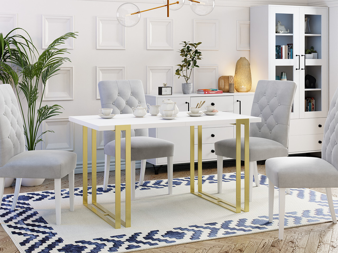 Table Comfivo Sors (Blanc + Doré)