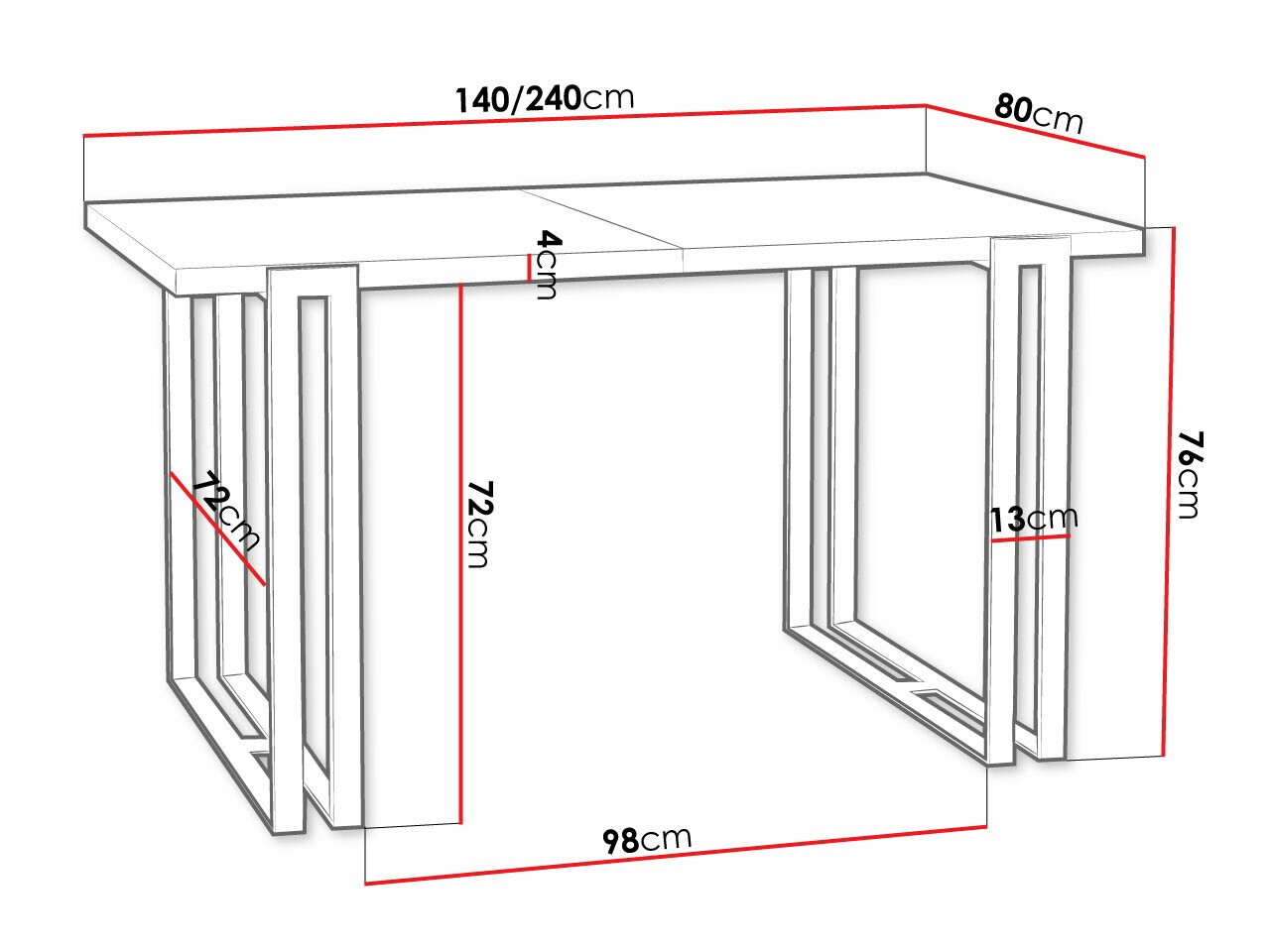 Table Comfivo Sors (Blanc Marmuro + Doré)