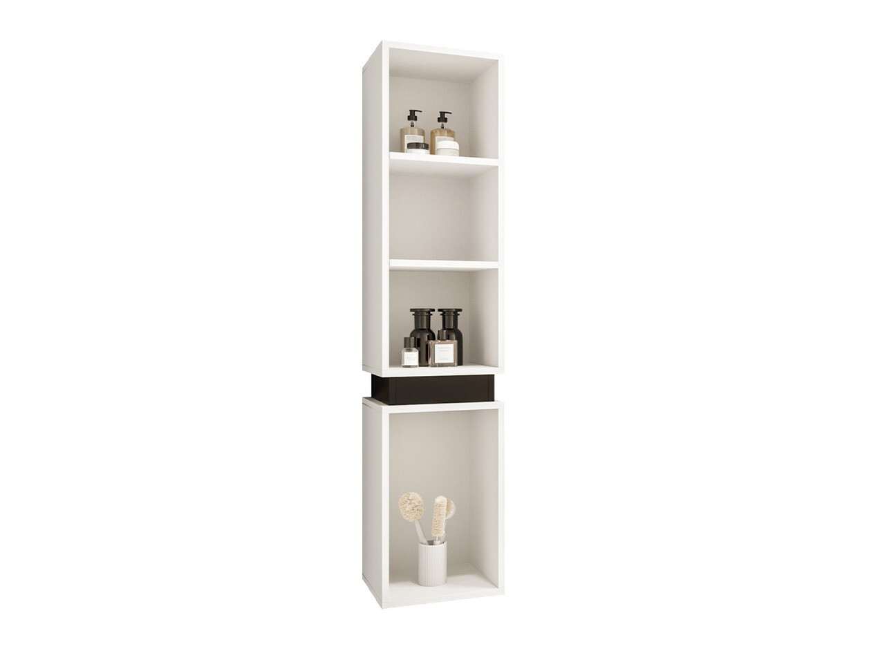 Armoire de toilette murale Hartford K100 (Blanc + Noir)