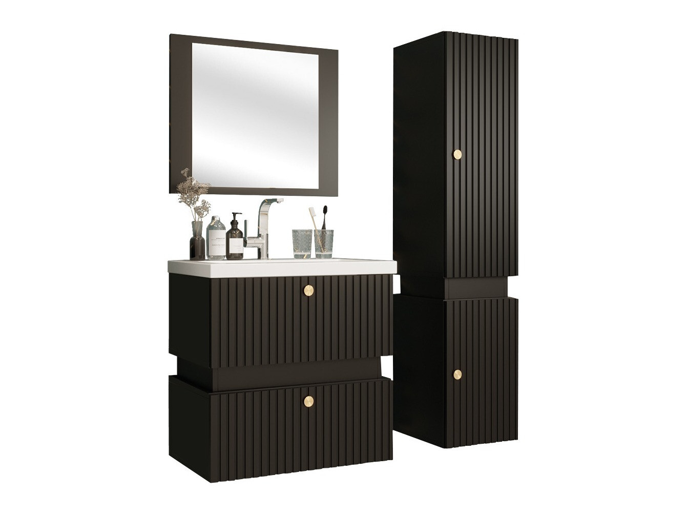 Ensemble de salle de bain Hartford K106 (Noir)