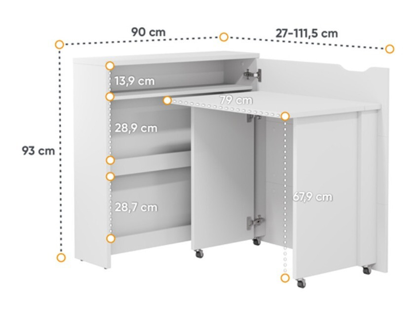 Bureau d'angle Concept Lenart II (Chêne Artisan)