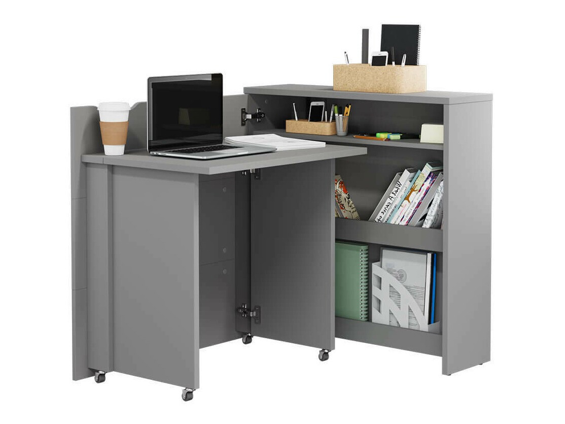 Bureau d'angle Concept Lenart II (Gris)