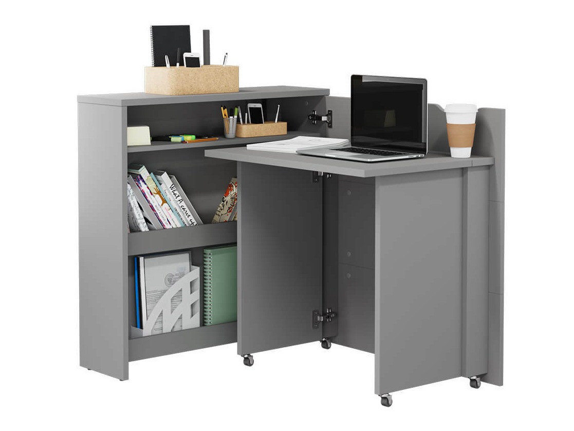 Bureau d'angle Concept Lenart II (Gris)