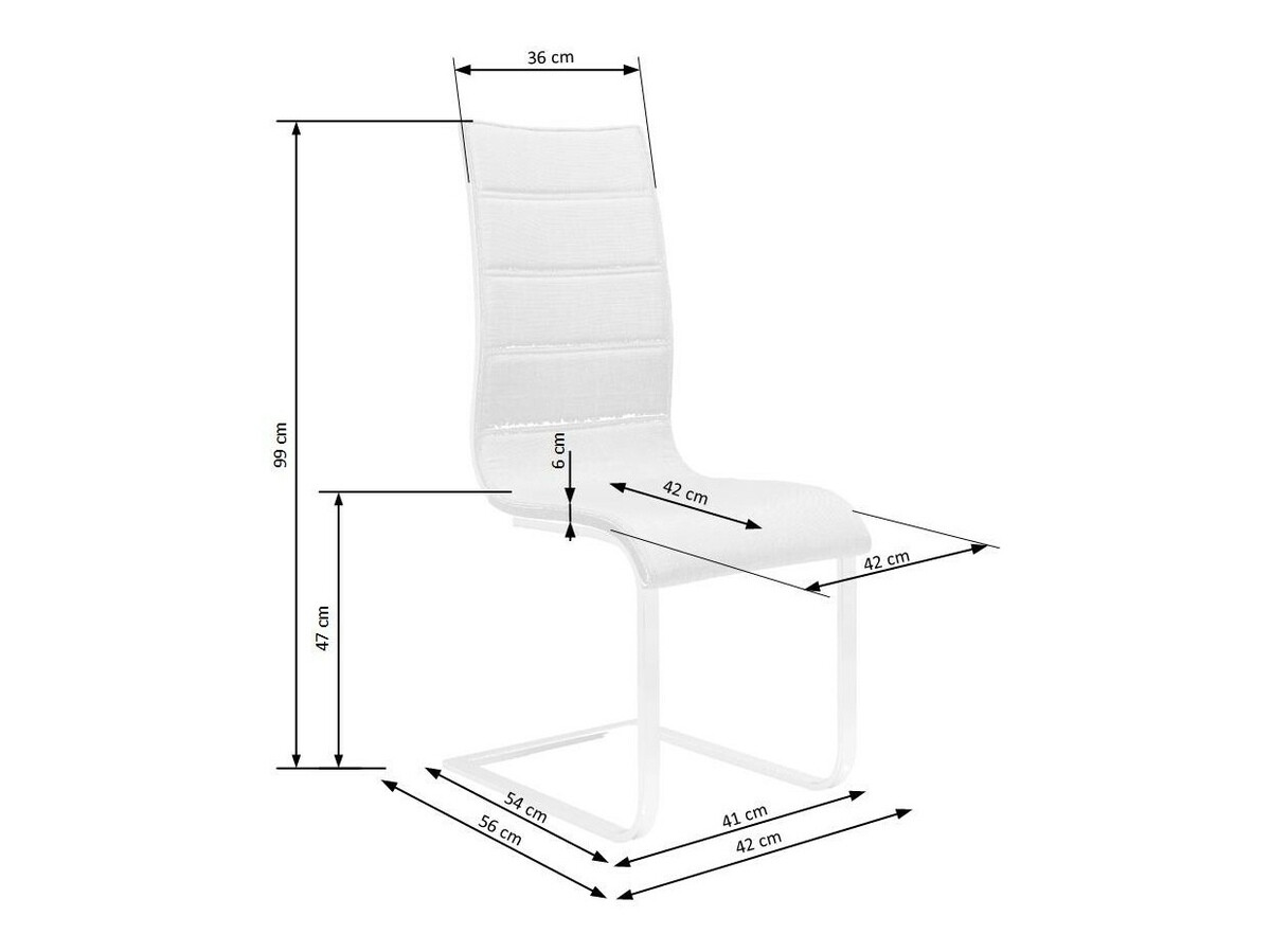 Chaise Houston 563 (Noir + Blanc)