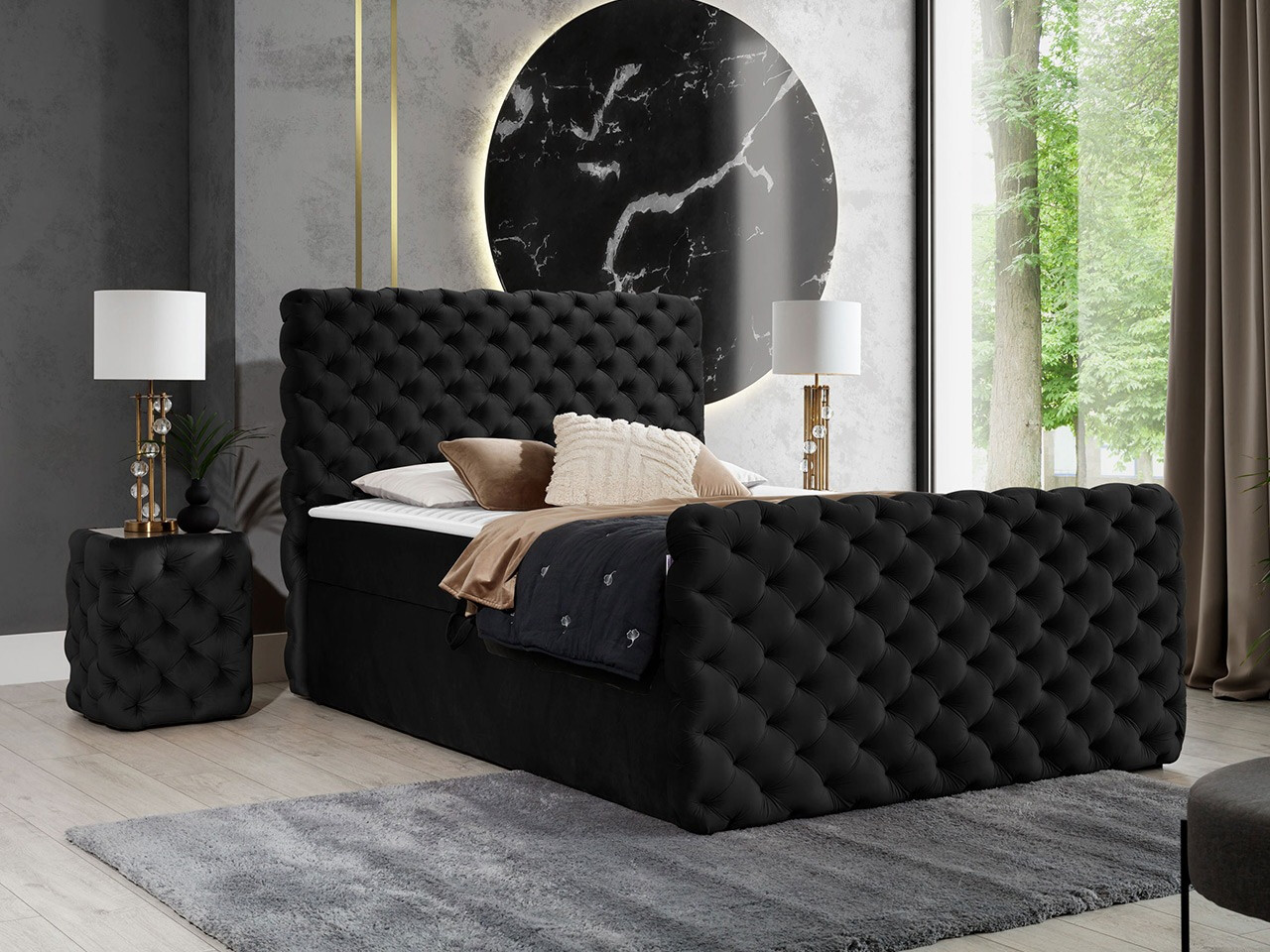Lit boxspring Lac I (Velluto 20)