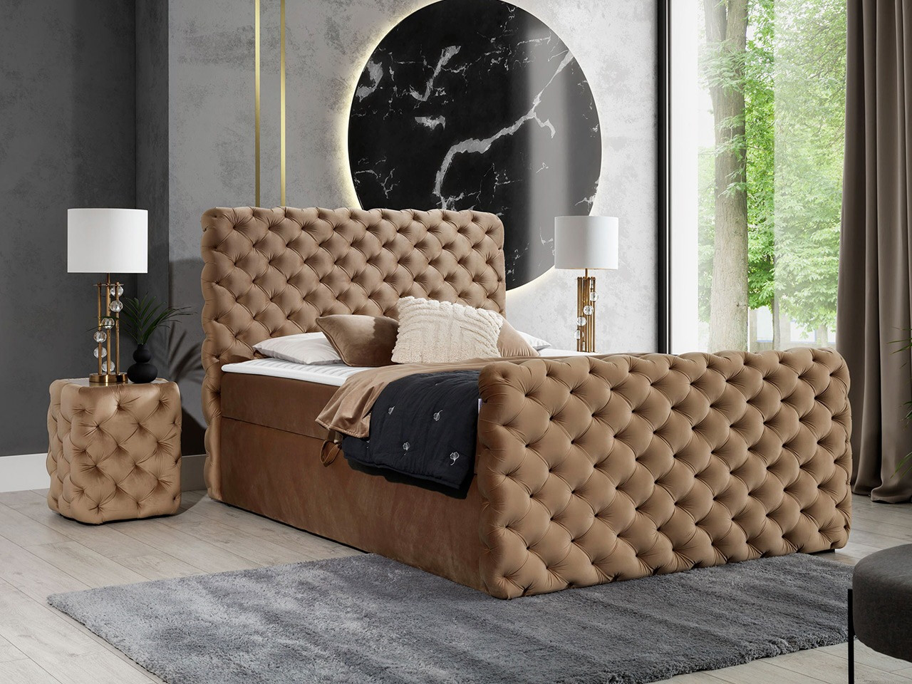 Lit boxspring Lac I (Velluto 30)