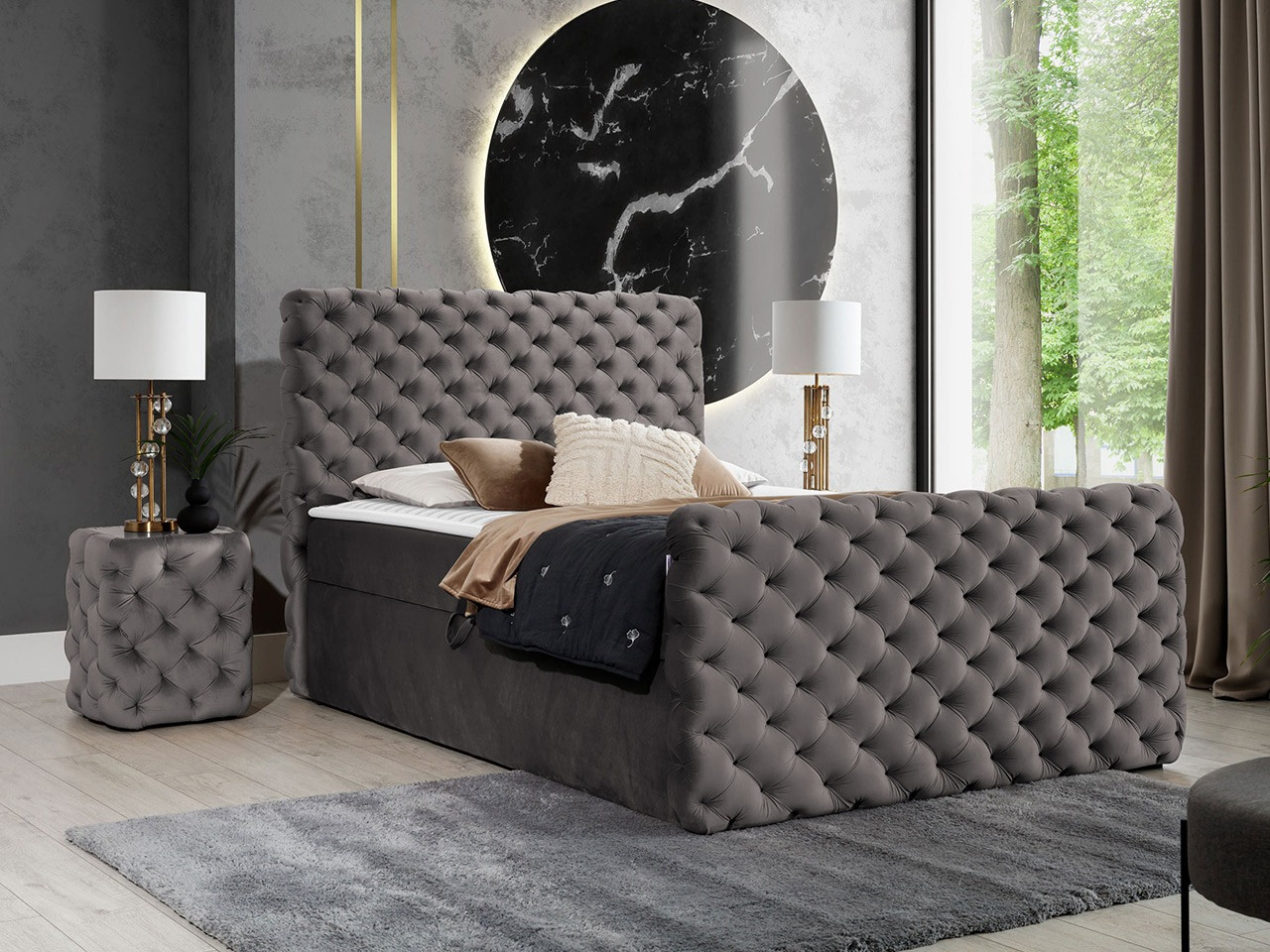 Lit boxspring Lac I (Velluto 17)