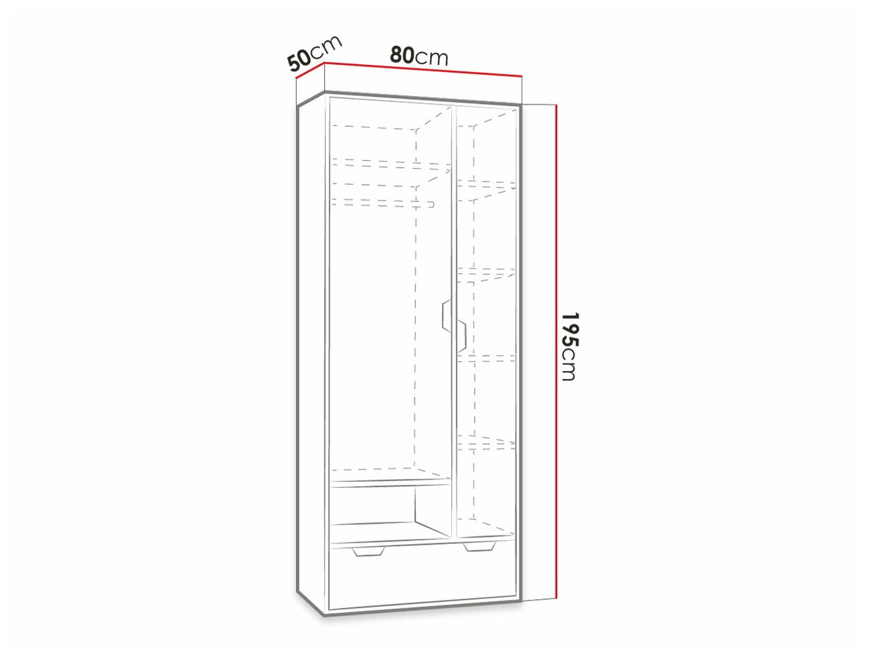Armoire Tenmele 101 (Gris + Graphite)