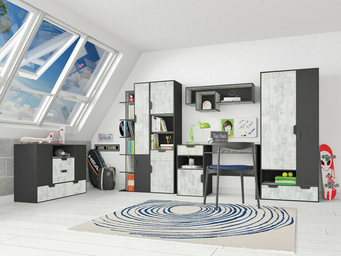 Commode Tenmele 106 (Gris + Graphite)