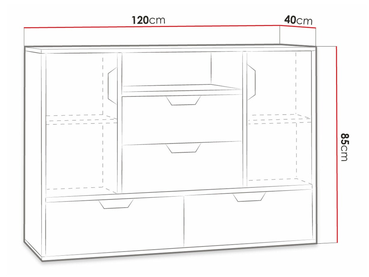 Commode Tenmele 106 (Gris + Graphite)