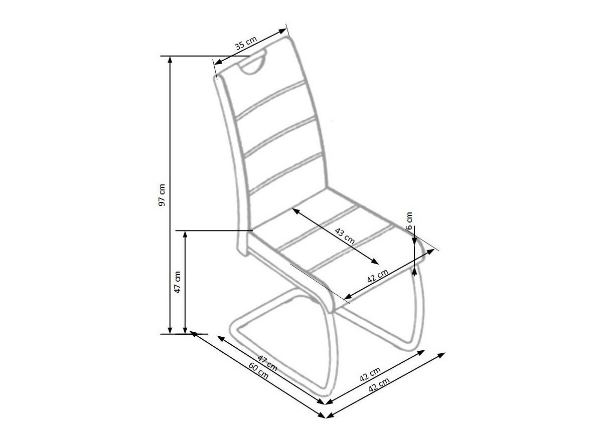 Chaise Houston 255 (Blanc)