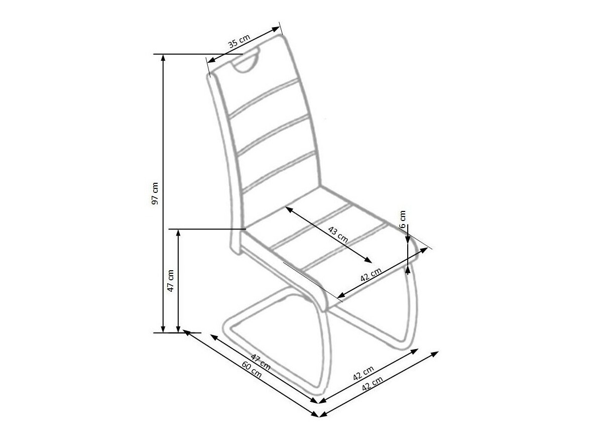 Chaise Houston 255 (Gris)
