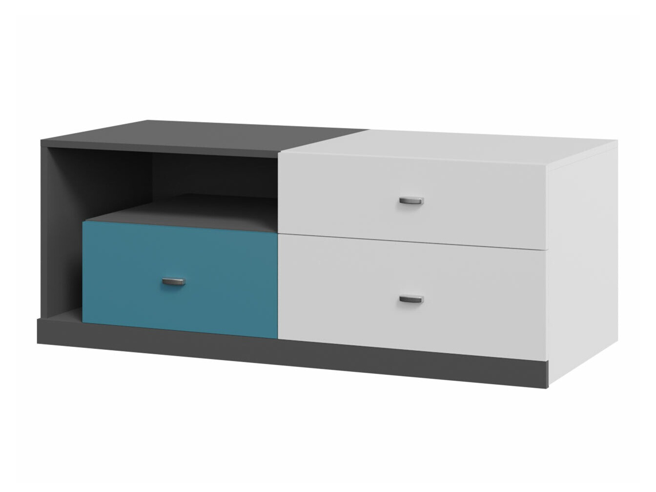 Meuble TV Omaha F119 (Graphite + Blanc)