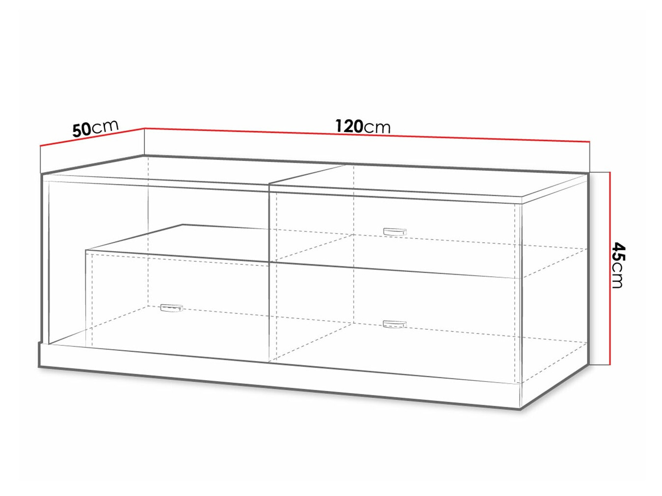 Meuble TV Omaha F119 (Graphite + Blanc)