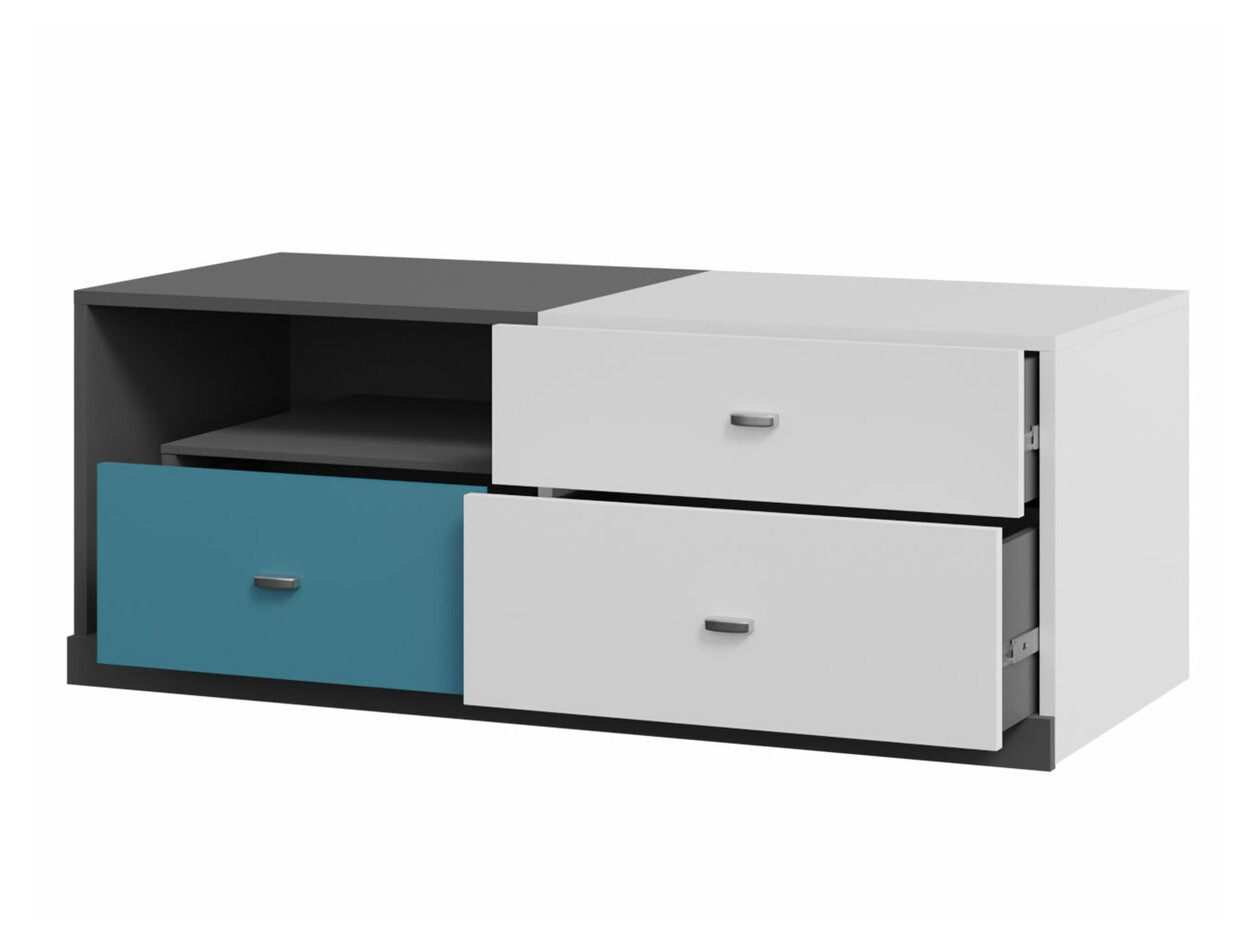 Meuble TV Omaha F119 (Graphite + Gris)