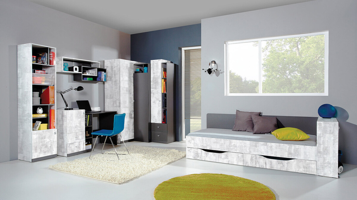 Bureau Omaha F120 (Graphite + Gris)