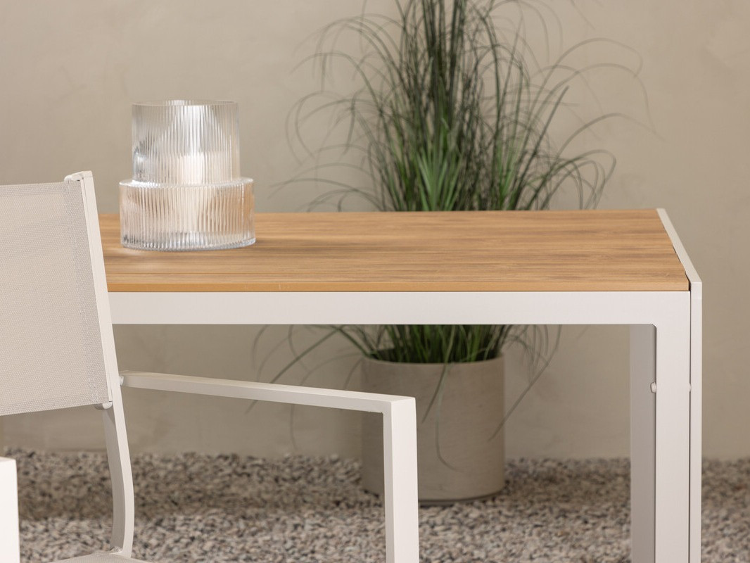 Table de jardin Dallas 3890 (Beige + Clair bois)