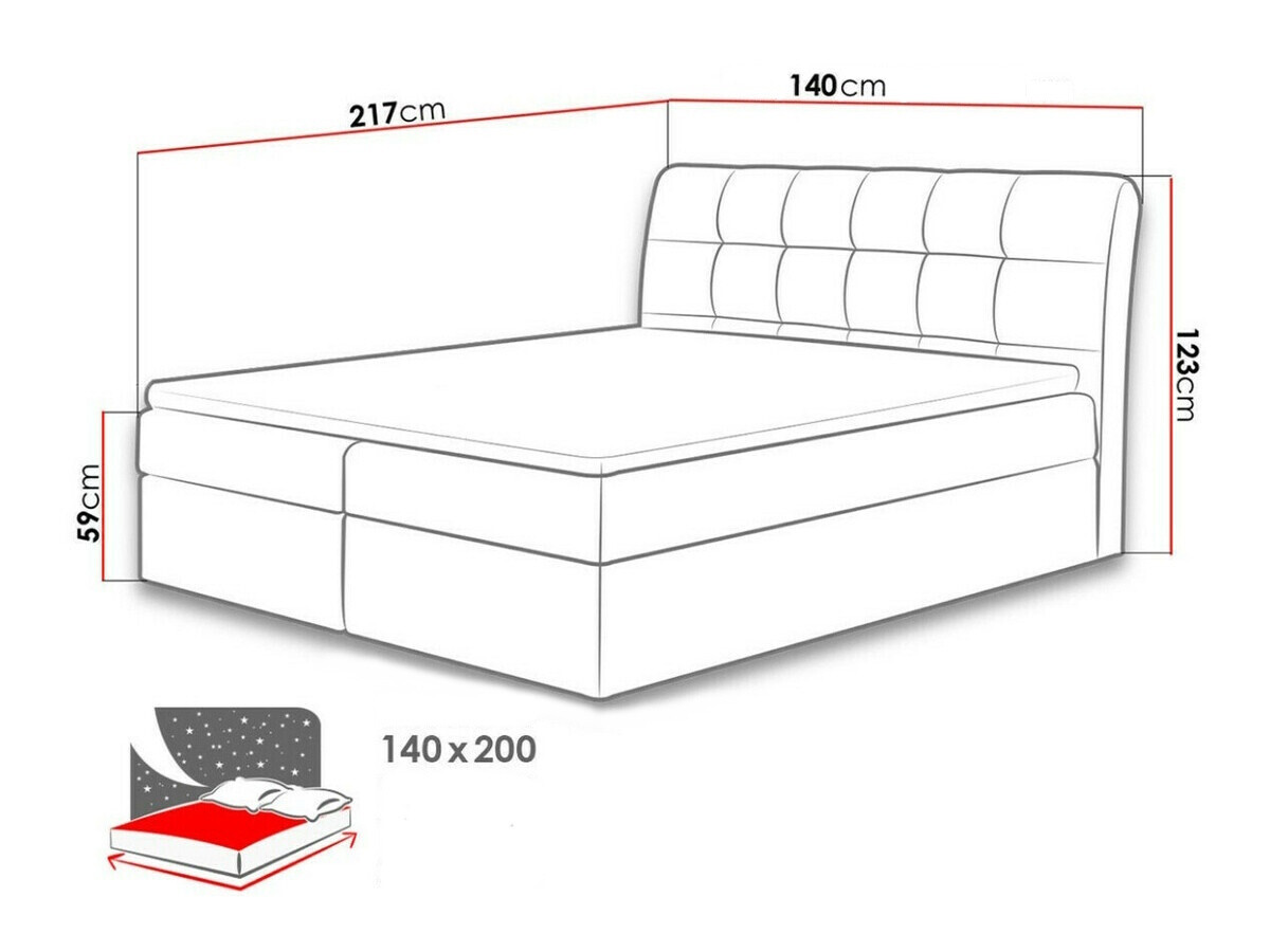 Lit boxspring Campania (Soft 017)