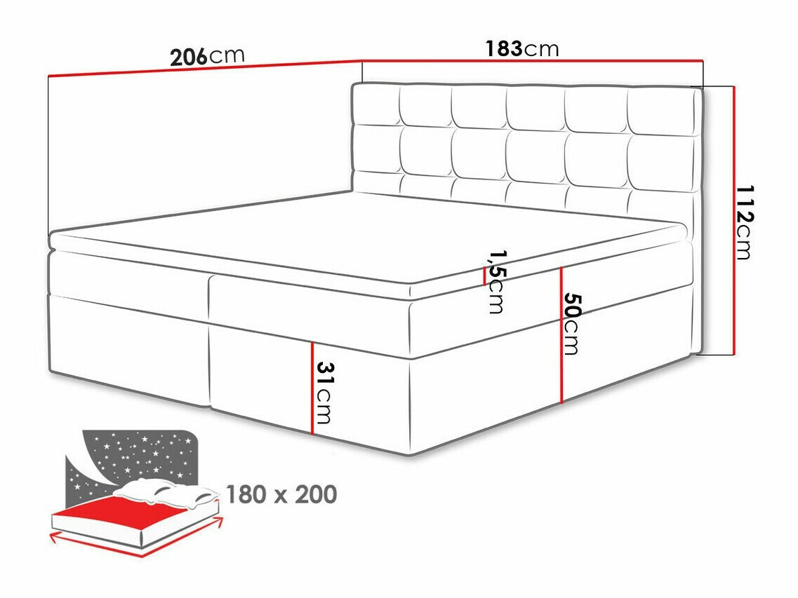 Lit boxspring Comfivo Osculum I (Polo 894)