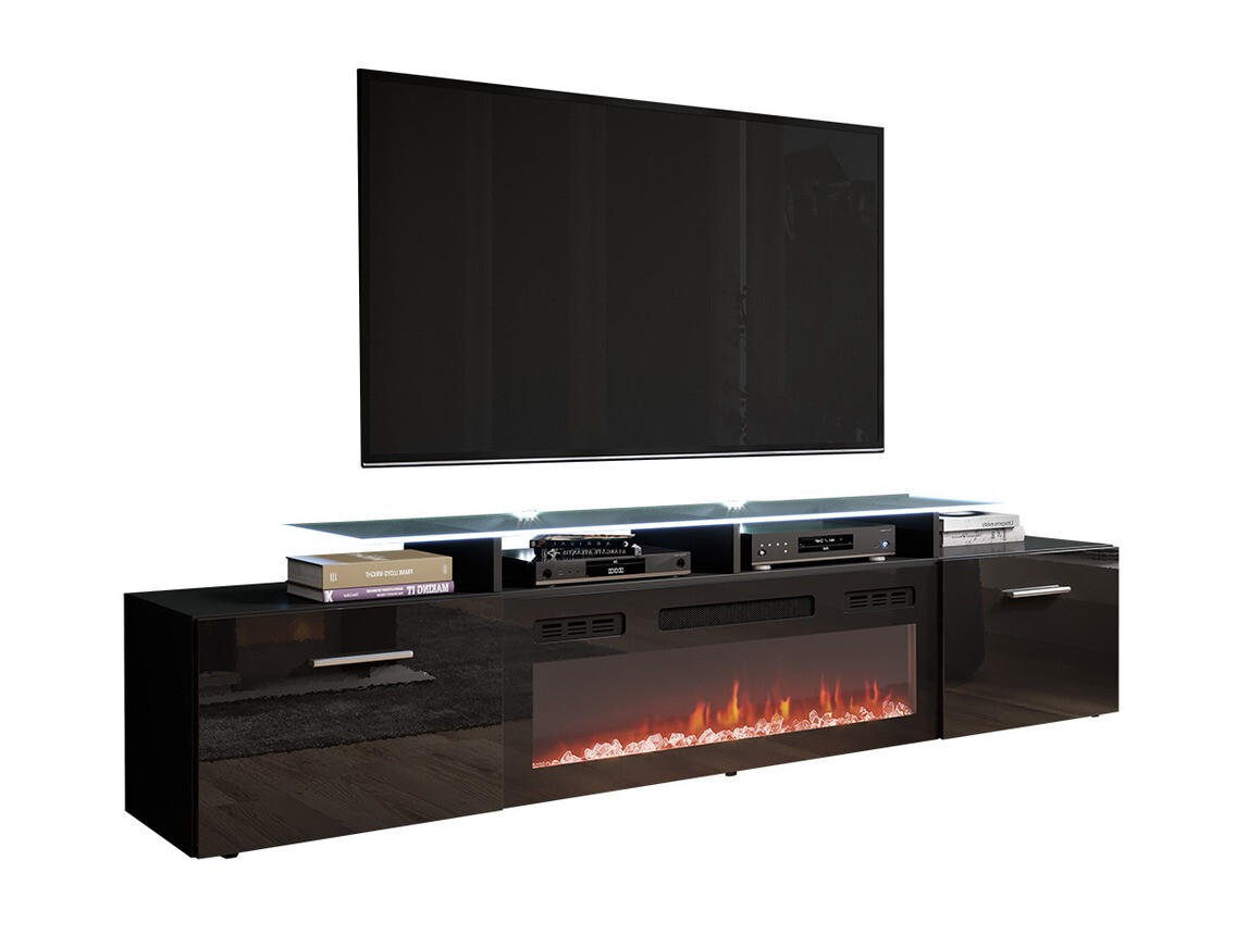 Meuble TV Numerus (Noir + Noir brillant)